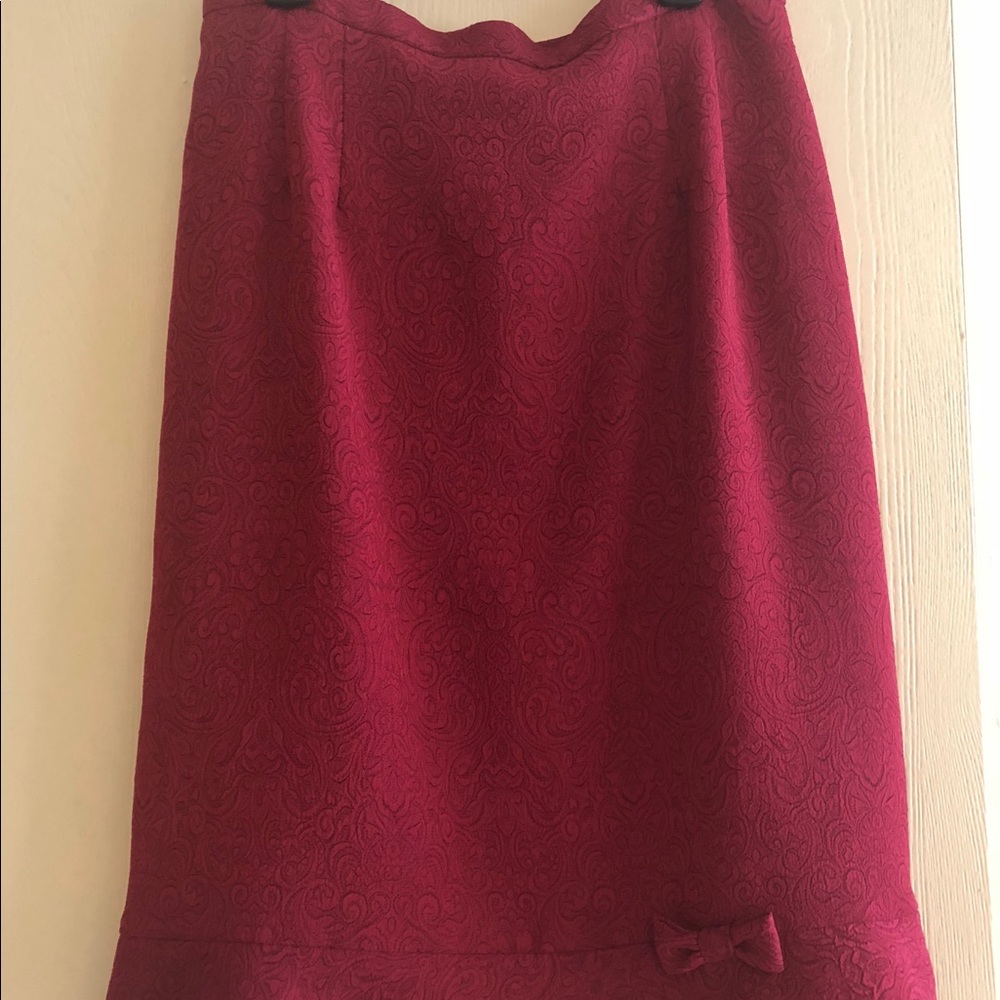 Fuchsia Mermaid Flared Pencil Skirt